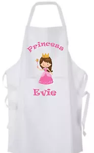 Princess Girl's Apron Personalised with Name Lovely Birthday Gift Her - Picture 1 of 1