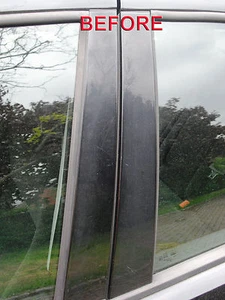 Ford Mondeo Mk3 2000-2007 4 & 5 Tür Kohlefaser Effekt Tür Säule Verkleidung Kit  - Bild 1 von 4