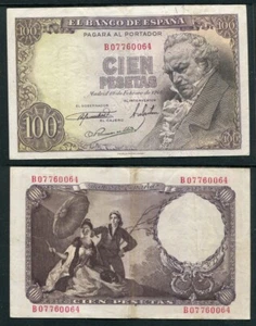 Spain 100 Pesetas 1946 Series B MBC-/VF- - Picture 1 of 1