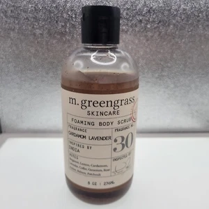M. GREENGRASS Cardamom Lavender Foaming Body Scrub - 8 oz Full Size - New/Sealed - Picture 1 of 4