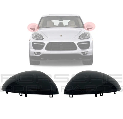 Juego de cubiertas de espejo retrovisor puerta Porsche Cayenne 2011-2014 92A 2011 2012 2013 2014 negro Foto 1 de 3