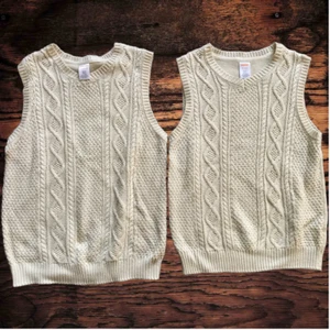 Vintage Gymboree Kids Knit Vests Lot of 2 Sizes 7-8 and 10-12 - Picture 1 of 6