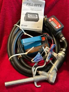 12V DIESEL OR LIGHT OIL FUEL TRANSFER PUMP WITH TUTHILL TT10A METER - Picture 1 of 10