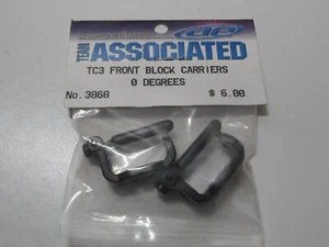 New-Old-Stock Team Associated TC3 Front Block Carriers 0 Degrees 3868 (TA) - Picture 1 of 2