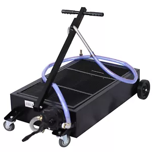 20 Gallon Oil Drain Pan Low Profile Dolly w/Manual Pump Hose +swivel casters - Bild 1 von 11