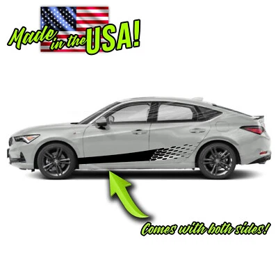 Vinyl Side Door Rocker Racing Stripes Decal FITS 2023 & Up Acura Honda Integra 3 - Image 1 of 2