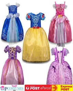 Deluxe Girls Princess Costume Fairytale Dress Book Week Party Disney Outfit - Picture 1 of 11