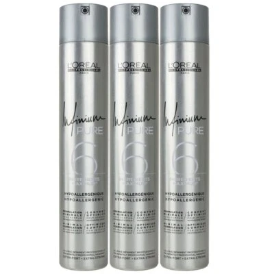 Loreal Infinium Pure Extra Strong 3 x 500 ml Haarspray - Extra Strong Set - Bild 1 von 2