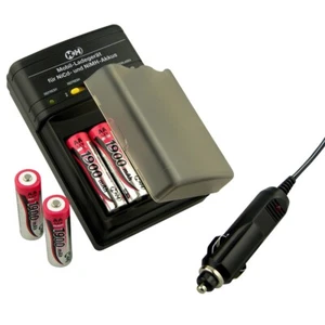 H+H BL506 Akkuladegerät AA AAA Kfz 12V Stecker Akku Ladegerät Zigarettenanzünder - Bild 1 von 3