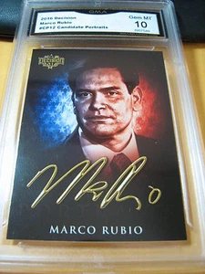 MARCO RUBIO 2016 DECISION CANDIDATE PORTRAITS # CP12 GRADED 10 L@@@K - Picture 1 of 1