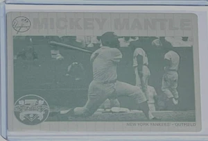 1/ 1 MICKEY MANTLE 1997 SCORE BOARD CARD PRINTING PLATE NEW YORK YANKEES 1 OF 1 - Picture 1 of 4
