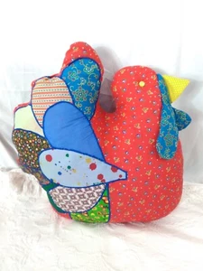 De colección. Almohada pesada hecha a mano retazos pavo granja decoración americana LEER  - Imagen 1 de 16