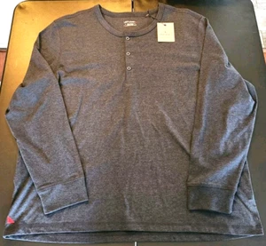 Untuckit Albarino Hombre Henley Azul/Gris Talla XXXL NUEVO CON ETIQUETAS - Imagen 1 de 9