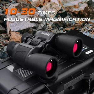 10-30 X Zoom Binoculars Telescope Hunting Plastic Black Waterproof Modern - Picture 1 of 23