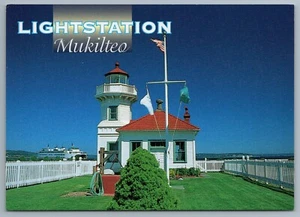 LEUCHTSTATION MUKILTEO Mukilteo Washington Leuchtturm Fähre Postkarte C5 - Bild 1 von 2