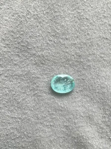 Pietra Taglio Ovale Tormalina Blu Paraiba 3,10 Carati Certificata per Gioiello Fine - Foto 1 di 5