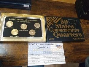 2000 Commemorative Quarters Gold Edition - Picture 1 of 2