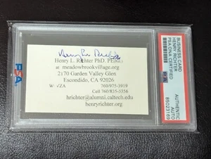 Tarjeta de visita firmada por Henry Richter autógrafo PSA/DNA desarrollada primer satélite  - Imagen 1 de 1