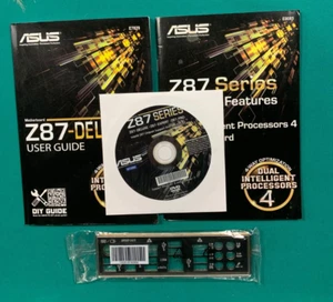 ASUS Z87I DELUXE Motherboard Drivers Disc-Manuals-I/O Shield - Zdjęcie 1 z 1