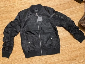 Mens Black Bomber Jacket size Medium *New - Picture 1 of 6