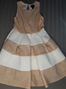 2 Love Hip Girls Size 8 Glittered Gold With White Dress Nice Preowned Condition - Picture 1 of 8