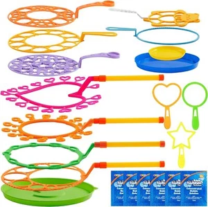 Big Bubble Wands Set with with Tray, 21" Giant Bubble Wands Bulk for Kids - Picture 1 of 9