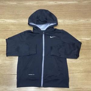 Nike Boys Sweater Therma Fit Hooded Pullover Long Sleeve Size M Fleeced Hoodie - Picture 1 of 14