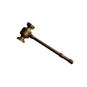 Vintage Briefbeschwerer Richter Auktionator Hammer Holzhammer Messing ca. 5,5 Zoll - Bild 1 von 5