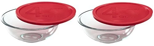 World Kitchen Pyrex Smart Essentials Mixing Bowl 4-Quart Pack of 2 Bowls