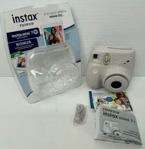 Fujifilm Instax Mini 7+ Camera ISO 800 Gray Single Exposure Adjustment Fujinon - Picture 1 of 9