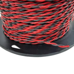 5 Meter Auto Lautsprecherkabel verdrillt 0,75 qmm Kupfer Kabel Farbe Rot-schwarz - Bild 1 von 1