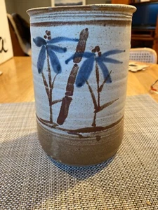 Unique Handmade Glazed Pottery Vase - Oriental Design - Picture 1 of 5