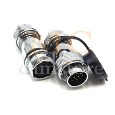 WS20 10pin Center Docking Waterproof Aviation Connector Circular Plug&Socket 5A - Image 1 of 4