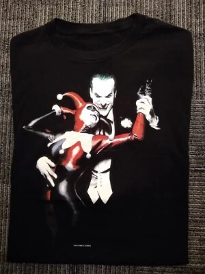Vintage Joker & Harley Quinn Tango With Evil Alex Ross DC Comics Graphitti Shirt - Image 1 of 4