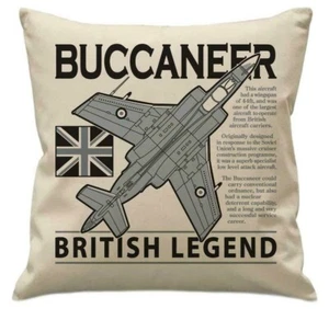 BLACKBURN BUCCANEER ROYAL NAVY ATTACK AIRCRAFT CUSHION Inner Included - Picture 1 of 1