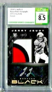 2020 Panini Black Jerry Jeudy Tri Color Copper RPA /50 CSG 8.5/ Auto 9 RC - Picture 1 of 2