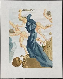 Salvador Dali "The Seducers" Original Divine on Japon nacré - Picture 1 of 7