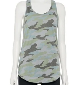 NWT JUNIORS WOMENS SO RACEBACK CORE TANK TOP SIZE XXL GREY CAMO - Picture 1 of 3