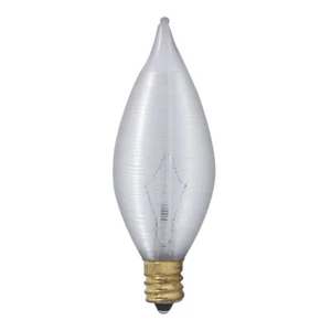 40W Chandelier Spun Satin Light Bulb C11 Candelabra E12 =120V - Picture 1 of 6