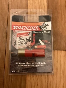 Winchester 12 Gauge Shotgun Shell Clip Blade Pocket Knife Blue Grass Cutlery New - Picture 1 of 2