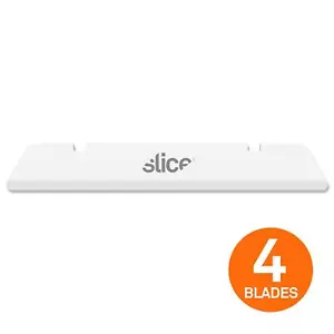 Slice 10538 Replacement Industrial Blades Rounded Tip White Pack of 4 Blades - Picture 1 of 8