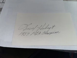 Lionel Hebert 1957 PGA Championship signierte 3x5 Karteikarte - Bild 1 von 1
