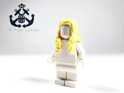 LEGO City Minifigura Cabello Amarillo Claro Brillante Largo Ondulado 95225 Para Penny, Sirena Foto 1 de 2