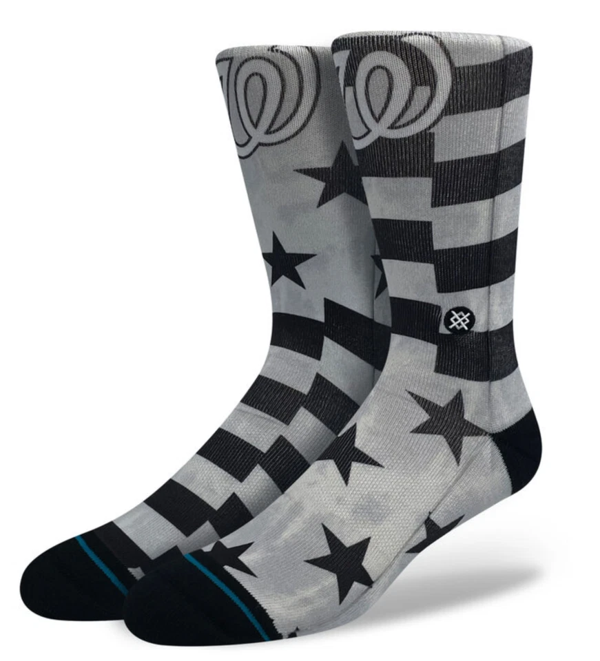 Stance Casual Crew Socks Washington Nationals NATS Americana MLB Sz M
