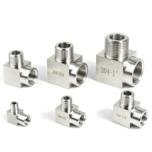 304 Stainless Steel Elbow Connector Pipe Fitting BSP Female Thread Male 1/8-1" - Picture 1 of 11