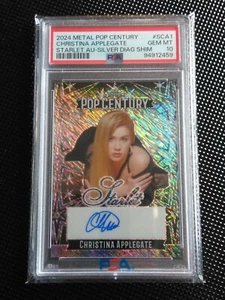 (#7/10) 2024 CHRISTINA APPLEGATE POP CENTURY STARLET SILVER AUTOGRAPH PSA 10 - Picture 1 of 3