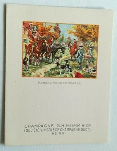 Menu champagne Piper Heidsieck - chasse à cour - Imagen 1 de 1
