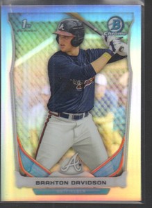 BRAXTON DAVIDSON  2014 BOWMAN CHROME DRAFT PROSPECTS REFRACTOR CARD #CDP28