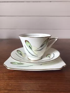 Vintage 1938 Royal Doulton Porcelain Vaux Tea Trio Cup Plate And Saucer Art Deco - Picture 1 of 15