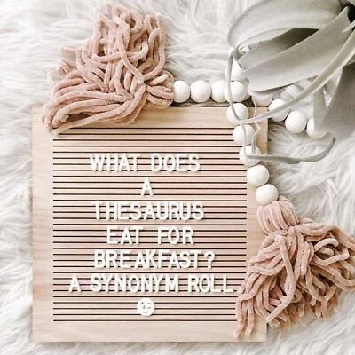 Felt Letter Board with Letters Wood Frame Message Board for Home Office Room - Image 1 of 4